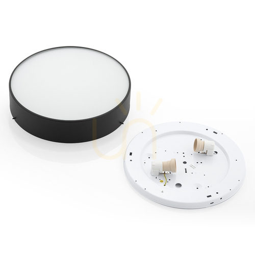 Check ARGON DARLING 661 black flush ceiling light 2×E27 35 cm IP20