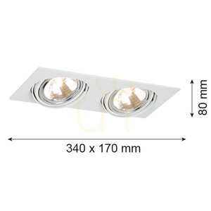 Recessed Luminaire ARGON Olimp 785 White 2x G9 IP20 Painted Steel small 2