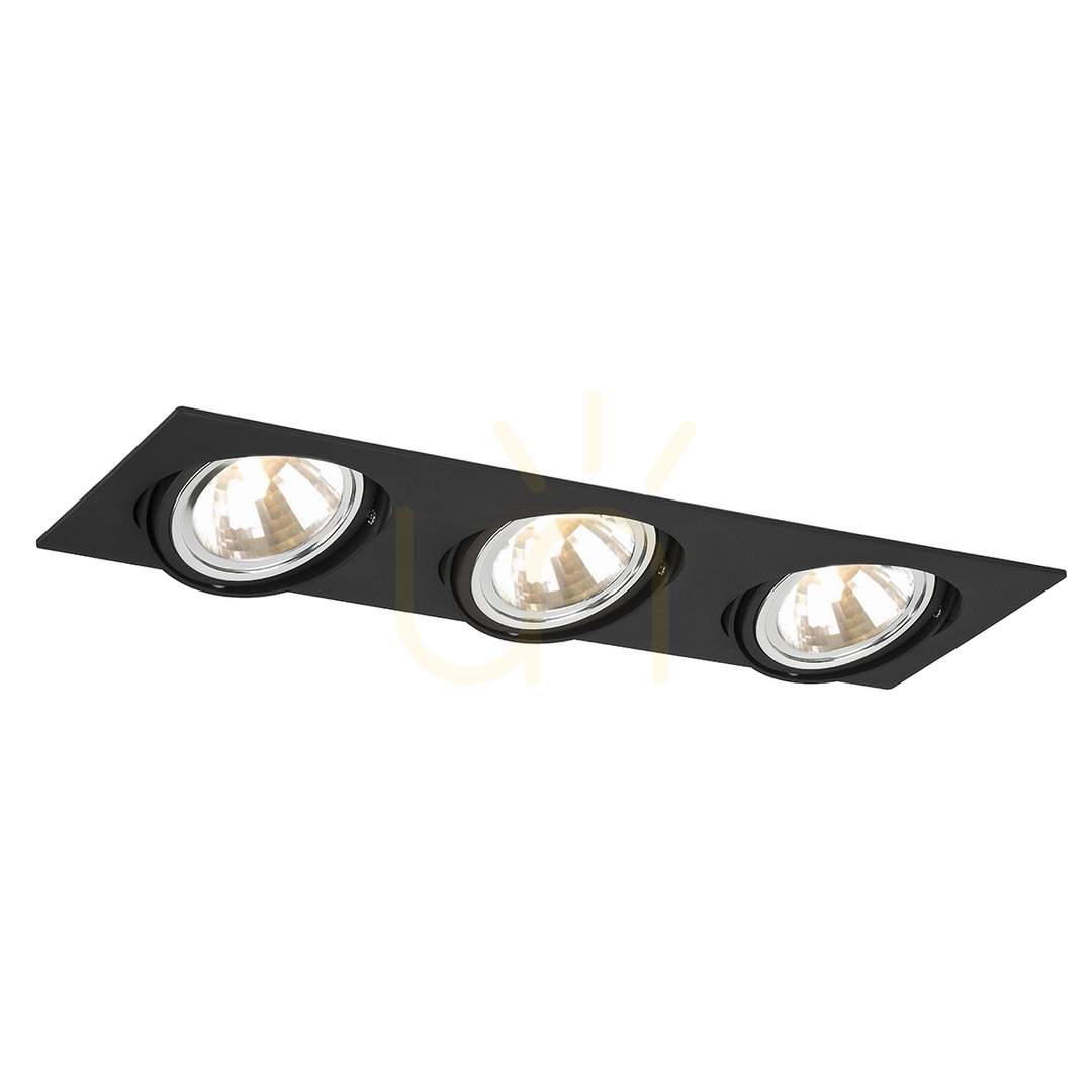 Recessed Luminaire ARGON OLIMP 1329 Black 3x G9 IP20 Painted Steel