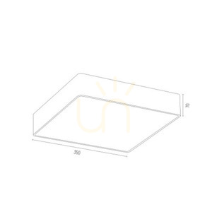 Plafond ARGON Ontario 1578 grey 4xE27 350 mm small 3