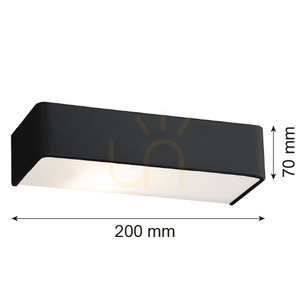 Wall Lamp ARGON RODAN 3079 Black E27 Steel Glass IP20 small 1