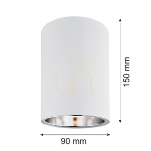 Argon TYBER 475 white aluminium ceiling light, E27, IP20 small 1