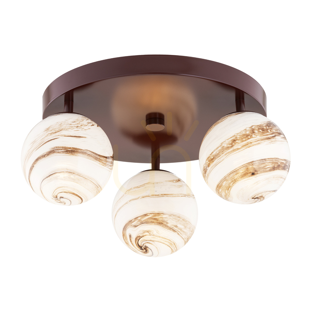 Plafon ARGON FABIO 6292 IP44 biały marmur szkło 3xE14