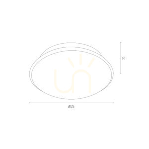 ARGON GIN 694 opal white glass ceiling light, 2×E27, 30 cm small 6