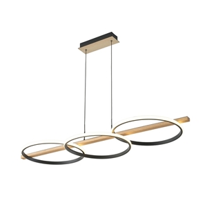 Pendant lamp Zuma Line ALMERIA MD3913-3-3BWLT black LED small 0