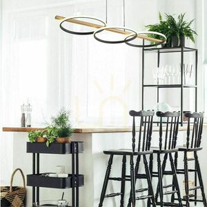 Pendant lamp Zuma Line ALMERIA MD3913-3-3BWLT black LED small 2