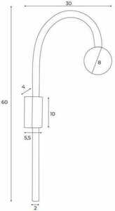 Max Light ENIGMA W0344 red LED wall light, 2 W, 60 cm small 2