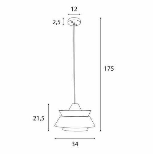 Check Pendant Light Max Light Kioto P0549 Wood Metal 34 cm