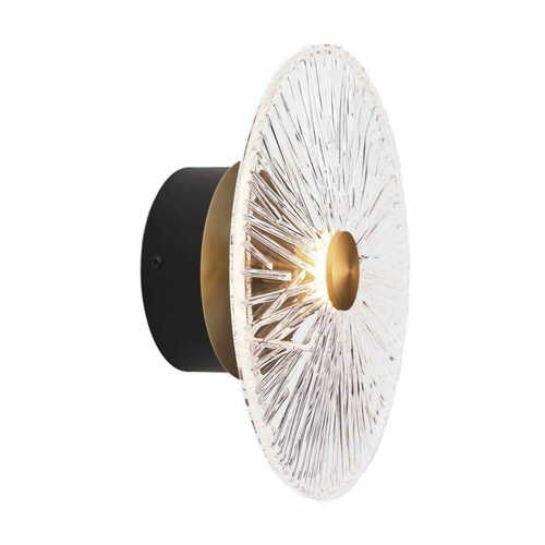 Check Wall Light Max Light Allure W0356 Matt Gold Glass 28 cm LED 3000K