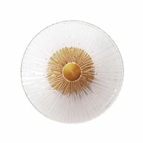 Check Wall Light Max Light Allure W0356 Matt Gold Glass 28 cm LED 3000K