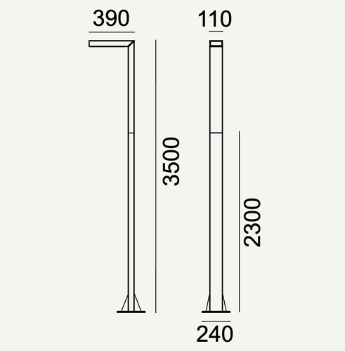Check NORLYS Asker Outdoor Pole Light Aluminum LED 19.9W 3000K 350 cm 5200GR