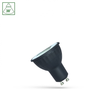 Led Gu10 230 V 4 W Smd 38st Nw With Lens Black Spectrum. small 0