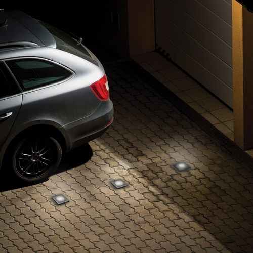 Check LUKKA Connect GU10 IP67 Grey Square, Overhead ground lamp