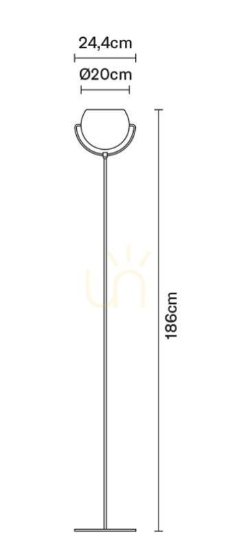 Display Fabbian Beluga floor lamp - White - D57 C11 01 Fabbian Beluga floor lamp - White - D57 C11 01