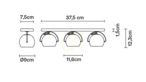 Fabbian Beluga Triple Plafond/Chandelier - White - D57 G31 01 2 Fabbian Beluga Triple Plafond/Chandelier - White - D57 G31 01 small 2