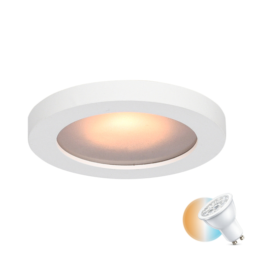 Check Italux GU10 Recessed Ceiling Light White Aluminum IP44 8 cm DL-26385-GU10-WH