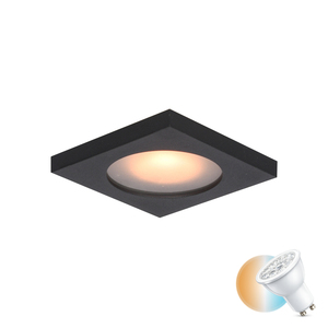 Italux Recessed Ceiling Lamp GU10 Black Aluminum IP44 8x8 cm DL-26385S-GU10-BK small 0