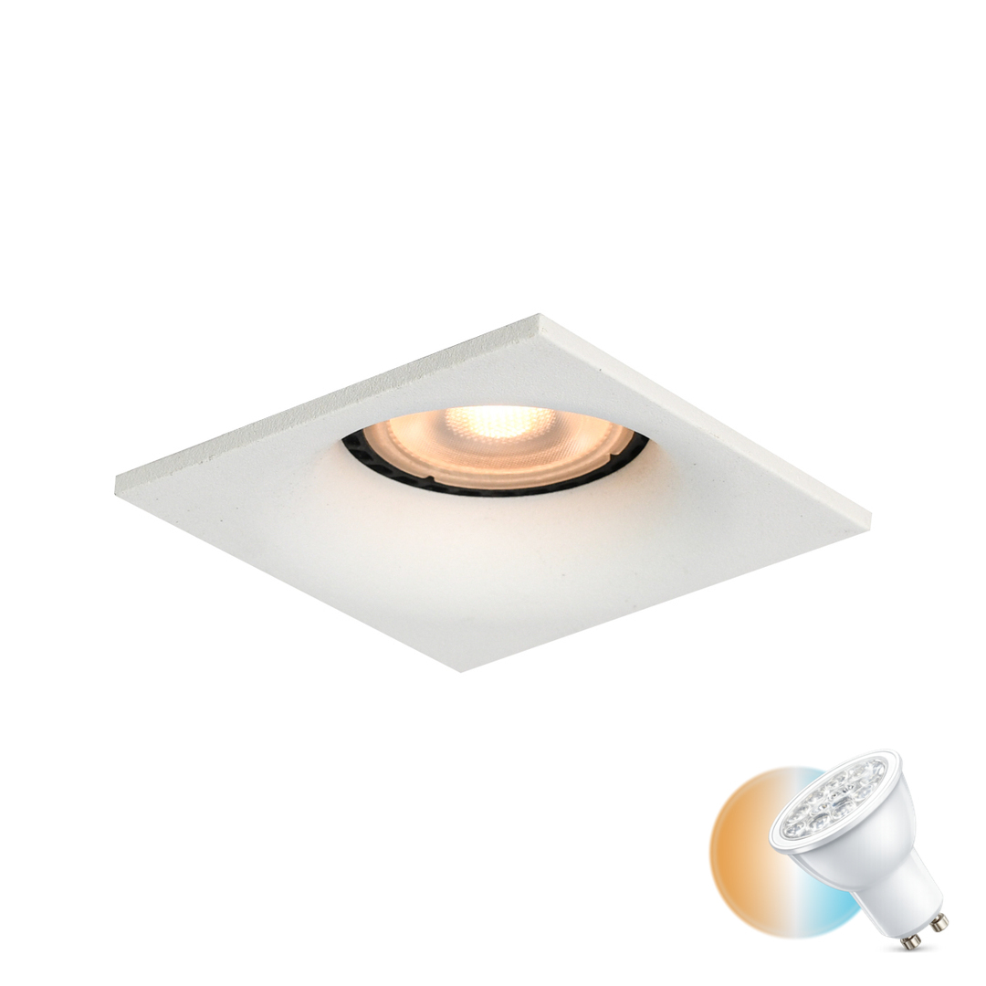 Italux White Aluminum GU10 LED Recessed Ceiling Lamp DL-61903A-WH