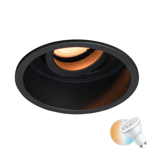 Italux Recessed Ceiling Luminaire GU10 Black Aluminum DL-88290-GU-BK small 0