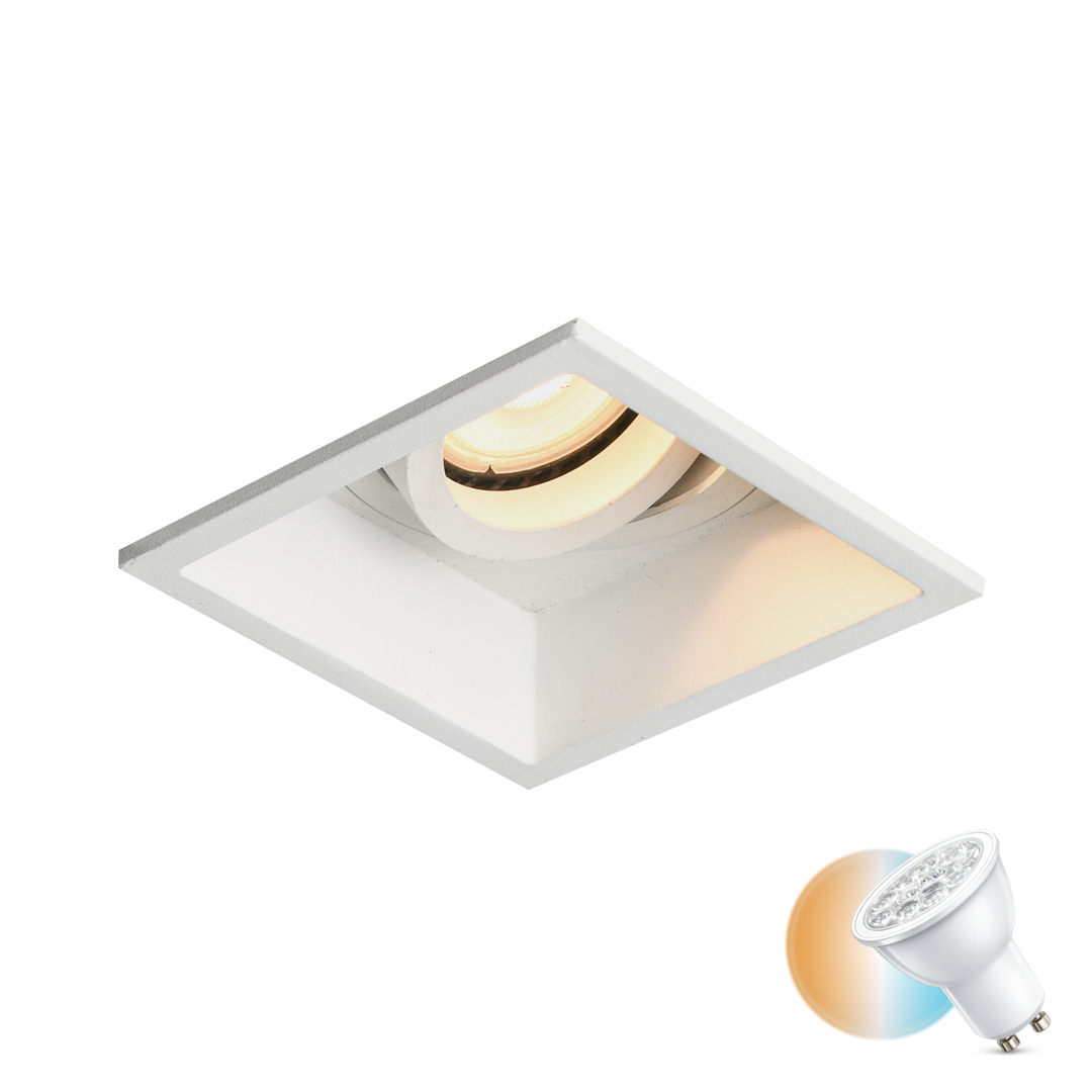 Italux White GU10 Recessed Ceiling Lamp 9.2 cm Aluminum DL-88031-GU-WH
