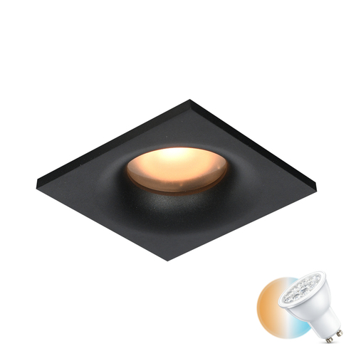 Check Recessed Luminaire Italux Black GU10 IP44 Aluminum DL-61903-IP44-BK
