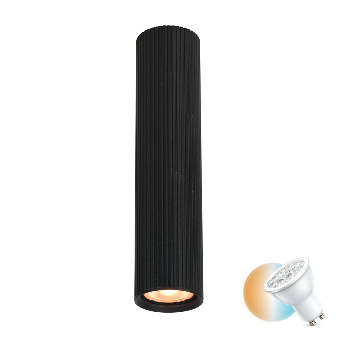 Italux Black Surface Mounted GU10 LED Lamp CLN-83920-L-BK