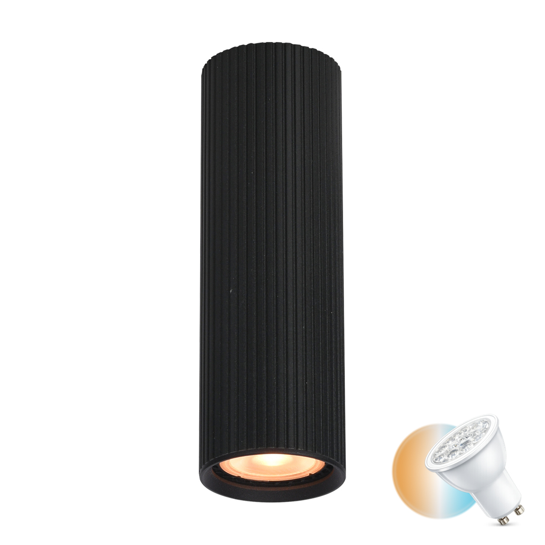 Surface Mounted Lamp Italux Black GU10 LED Aluminum CLN-83920-M-BK