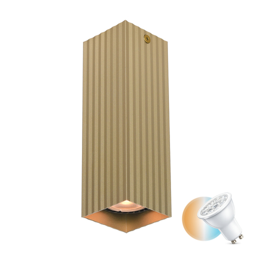 Check Surface Mounted Lamp Italux Tecno GU10 Gold Aluminum 17 cm CLN-37492-M-GD