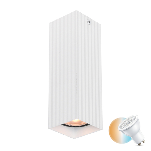 Check Surface-Mounted Lamp Italux Tecno GU10 White Aluminum 17 cm CLN-37492-M-WH