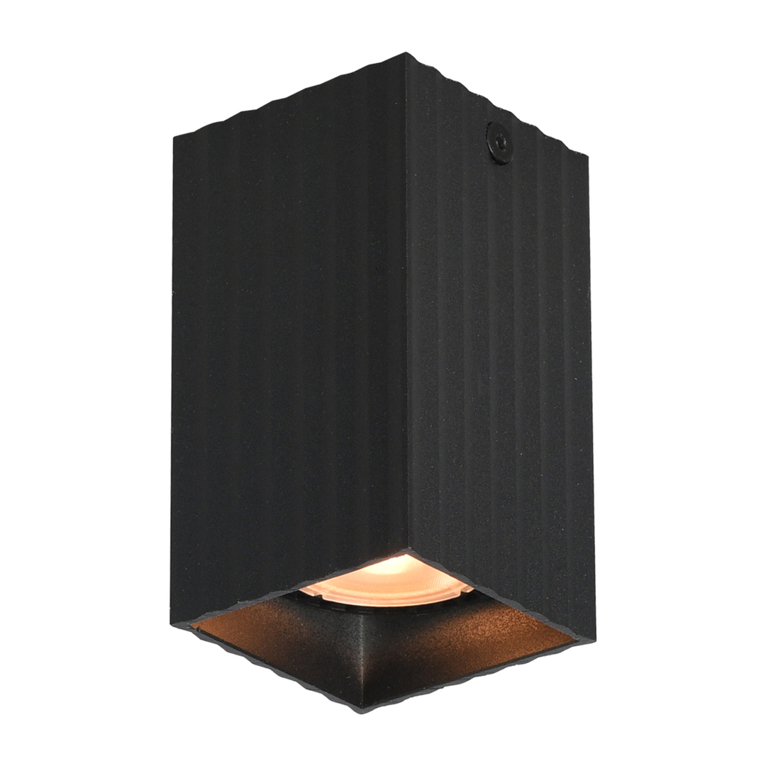 Surface Mounted Lamp Italux Tecno GU10 Black Aluminum 10W CLN-37492-S-BK
