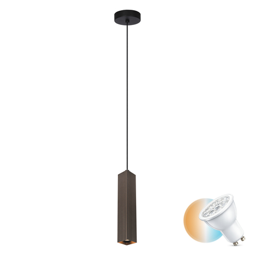 Check Italux Tecno Bronze GU10 Pendant Lamp PND-37492-1-BRO