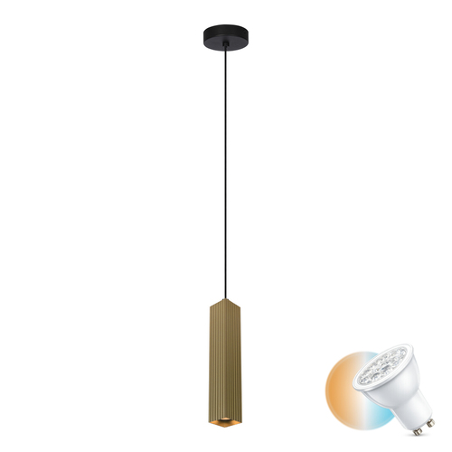 Check Italux Golden Modern GU10 Pendant Lamp 30 cm PND-37492-1-GD