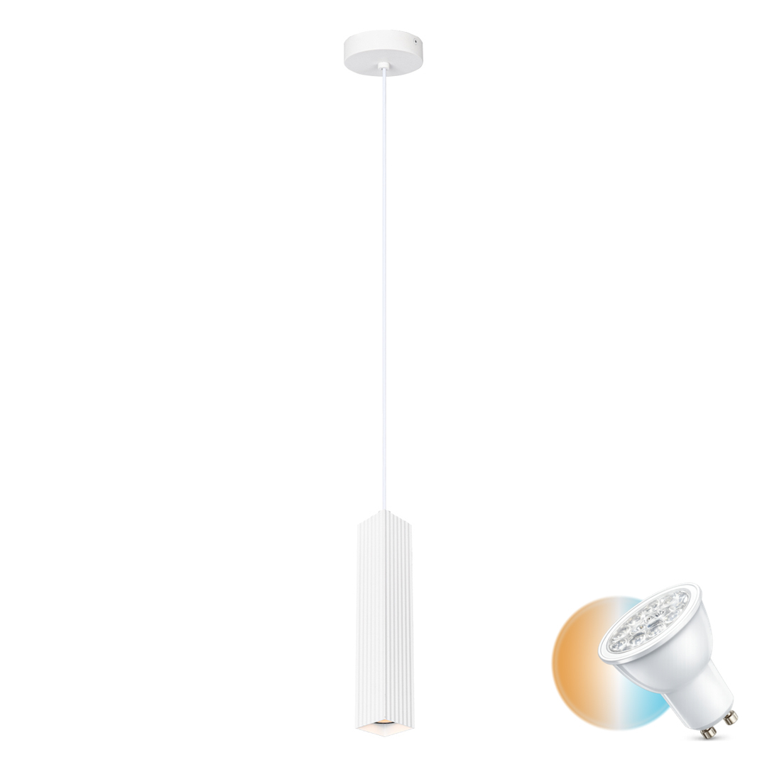 Italux Tecno White Aluminum GU10 Pendant Lamp PND-37492-1-WH
