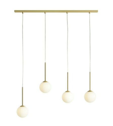 Check Pendant Light Aldex Bosso 4 Brass Metal Glass 1087L40