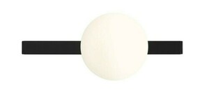Aldex Garda 1099C1 wall light, black, 36 cm, glass shade small 0