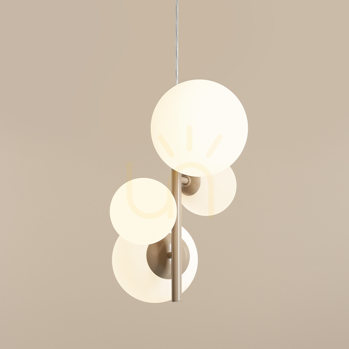Check Aldex Bloom 4 Beige Pendant Lamp 1091L17