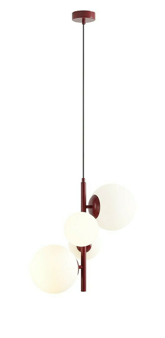Pendelleuchte Aldex Bloom 4-Rotwein Metall Glas 1091L15