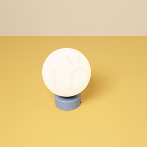 Aldex Ball Dusty Blue S Wall Light 1076C16_S – blue, 14 cm opal glass globe, E14 small 3