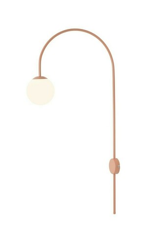 Check Wall lamp Aldex Una Coral red metal glass 1116C11