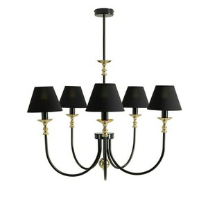 Aldex Roma 5 Black chandelier 1118F1 black and gold 5 × E14 80 cm small 0