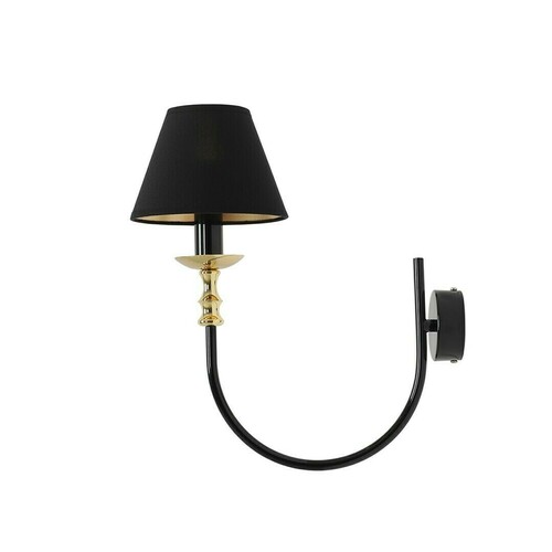 Check Wall Lamp Aldex Roma Black Metal Fabric 1118C1