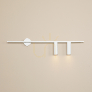 Aldex TREVO 2 1104D_2 right-hand wall light, matt white, 80 cm, 2×GU10 mini small 1