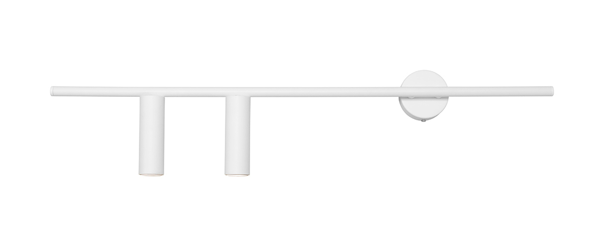 Aldex Trevo White Metal 2-Light Wall Lamp 1104D