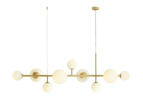 Check Pendant Light Aldex Dione 9 Brass Metal Glass Modernist 1092N40