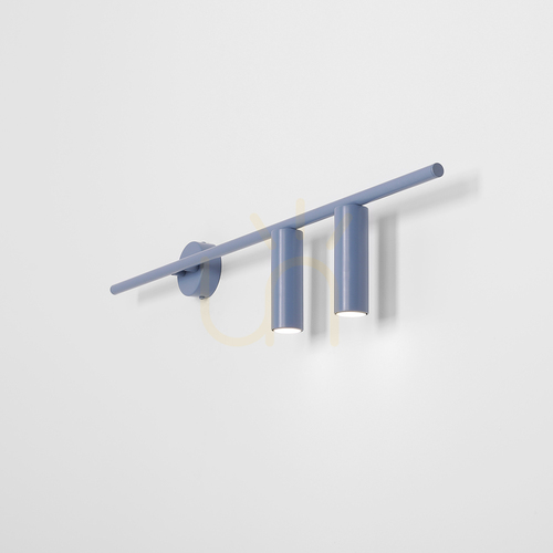Check Aldex Trevo 2 right-hand wall light, Dusty Blue, 2×GU10 mini, 80 cm, 1104D16_2