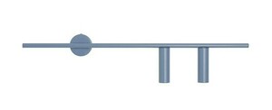 Aldex Trevo 2 right-hand wall light, Dusty Blue, 2×GU10 mini, 80 cm, 1104D16_2 small 0
