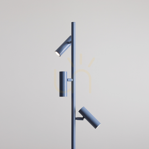 Check Aldex Trevo Dusty Blue metal floor lamp, 3×GU10 mini, 164 cm, 1104A16