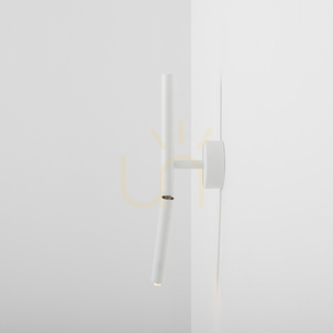 Aldex Stick All White 1084C white metal G9 wall light, 36 cm small 2