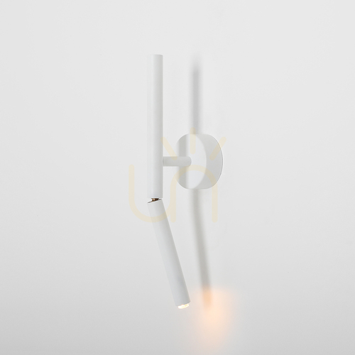 Check Aldex Stick All White 1084C white metal G9 wall light, 36 cm