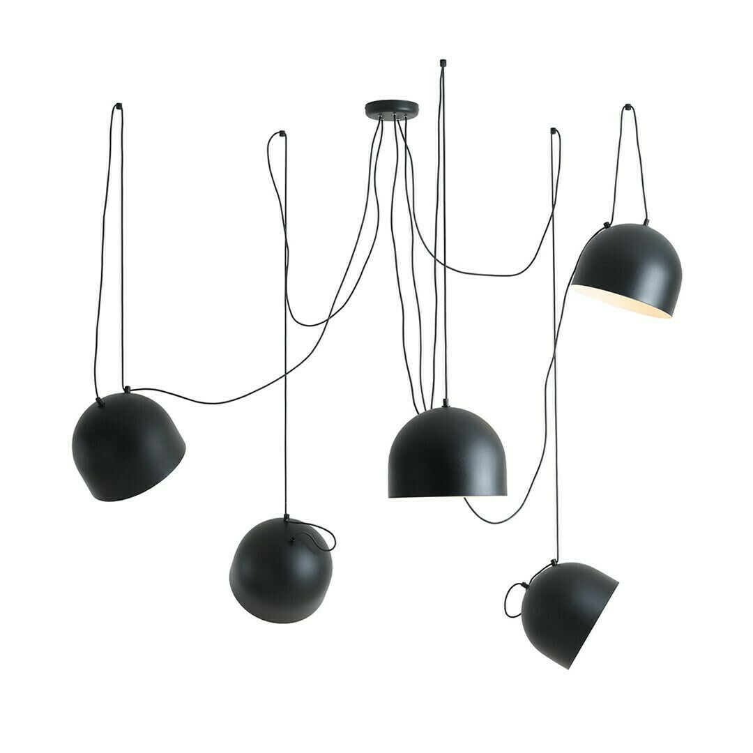 Pendelleuchte Aldex Noor 5-flammig Schwarz Metall 1122F1